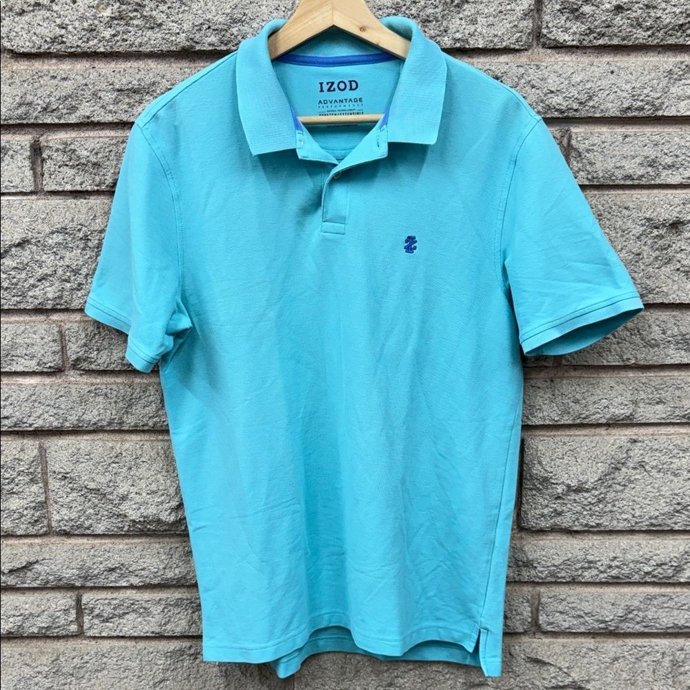 Izod Men's Aqua Polo Shirt